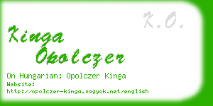 kinga opolczer business card